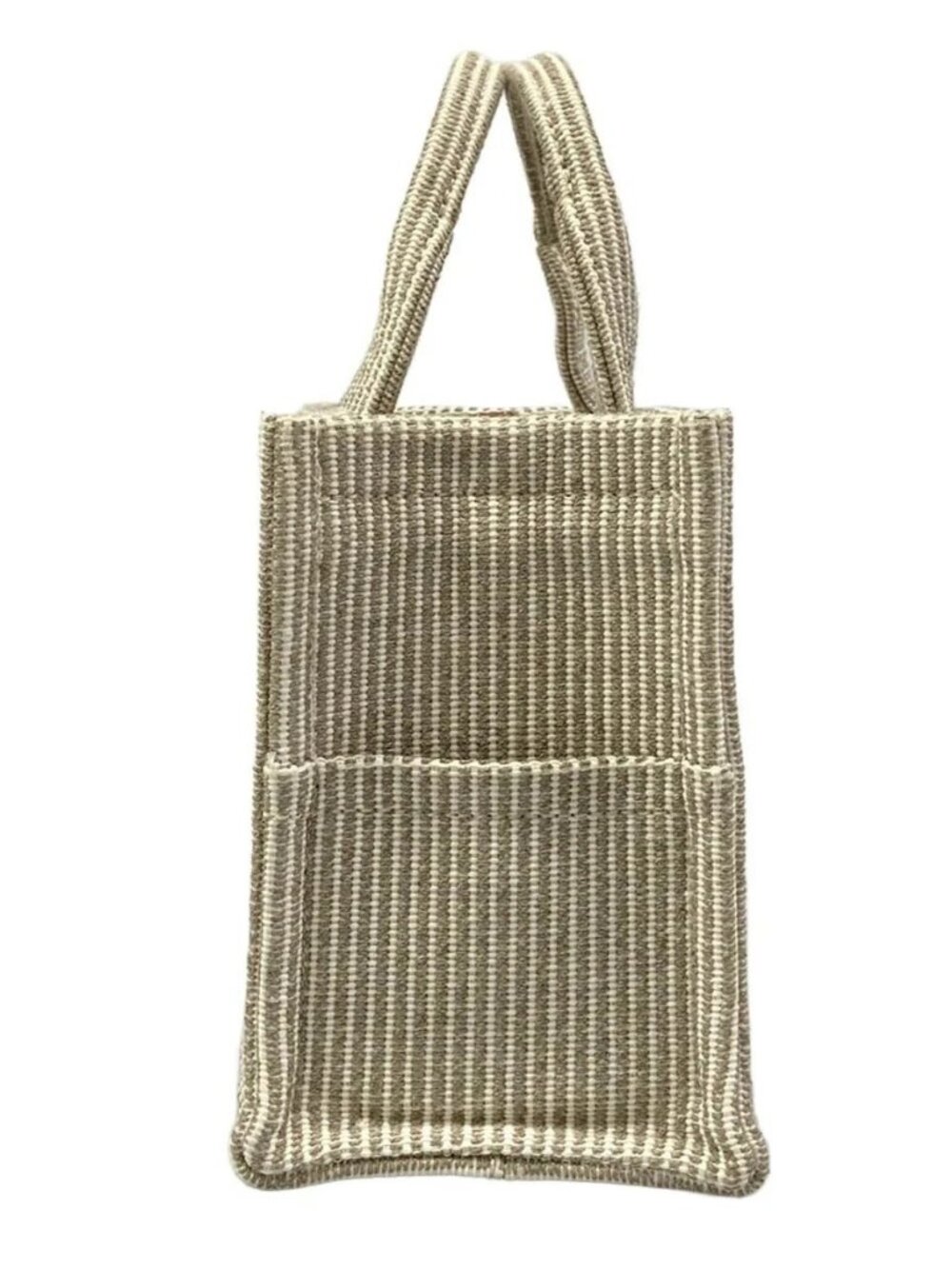 CELINE Small Hippopotamus 199162FEE.02BG White Gray Brown Textile Calf Skin - Picture 6 of 15